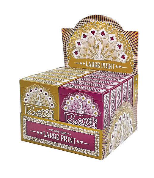 Peacock Large Print Playing Cards