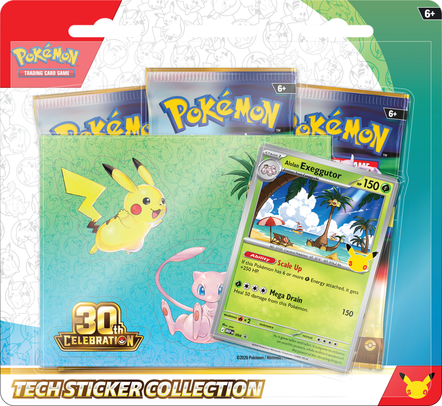 Pokémon 30th Celebration Tech Sticker Collection
